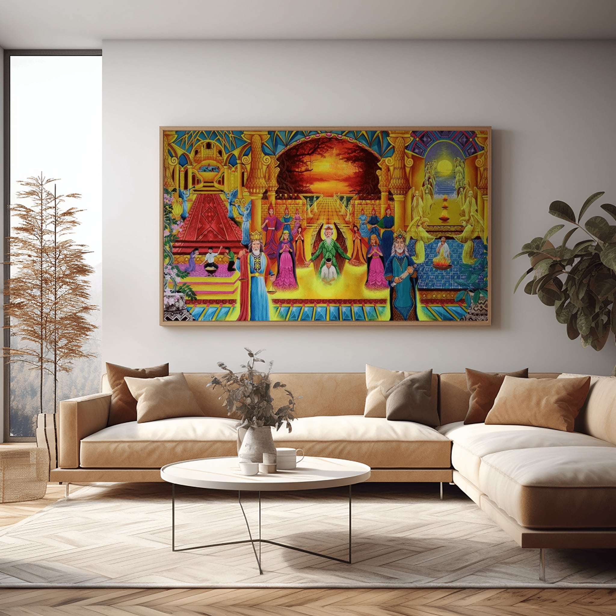 Templo Sacrosanto - Visionary amazonic artwork in room setting